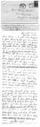 BISHIR, William 'Ned' - Letter from Ned to Lundy's wife, Mary, 30 Nov 1936. Mentions Earl's son, Jason, and Aunt May [Nanny May Pitzer?] and Aunt Judy in Lynchburg [Wm. Marion Bishir's wife, Judith Boyland?].