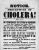Cholera handbill